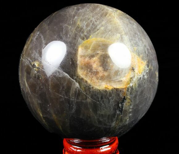 Polished, Black Moonstone Sphere - Madagascar #78935